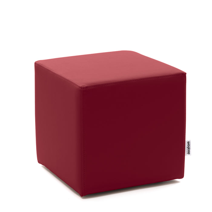 Avalon Rigid Cube Pouf Faux Leather Mamba Trendy Class 1-IM Fire Retardant for Indoor and Outdoor Use. Dimensions: Width 45 cm X Depth 45 cm X Height 43 cm