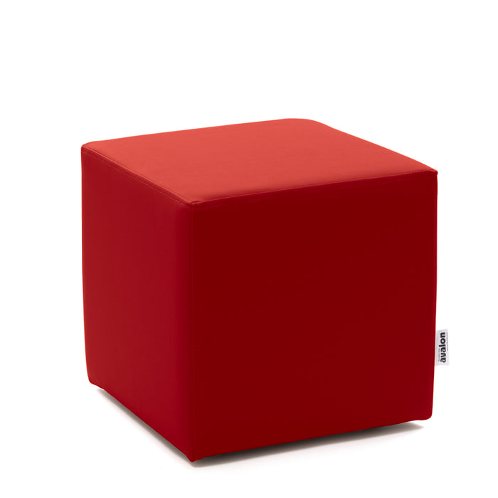 Avalon Rigid Cube Pouf Faux Leather Mamba Trendy Class 1-IM Fire Retardant for Indoor and Outdoor Use. Dimensions: Width 45 cm X Depth 45 cm X Height 43 cm