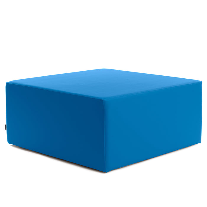 Avalon Rigid Cube Pouf Coffee Table in Faux Leather Mamba Trendy Class 1-IM Fireproof for Indoor and Outdoor Use. Dimensions: Width 90cm X Depth 90cm X Height 40cm 