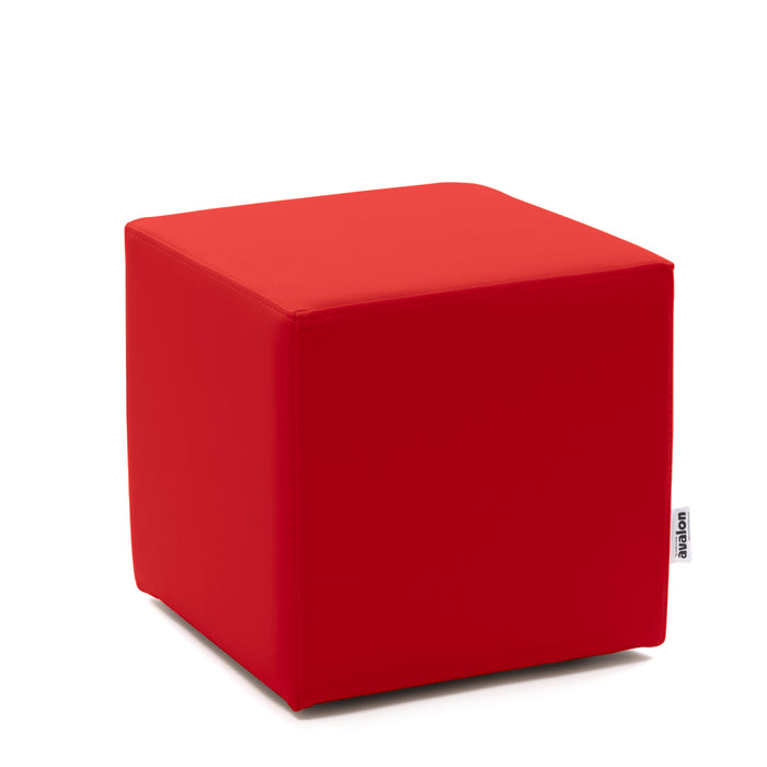 Avalon Rigid Cube Pouf Faux Leather Mamba Trendy Class 1-IM Fire Retardant for Indoor and Outdoor Use. Dimensions: Width 45 cm X Depth 45 cm X Height 43 cm