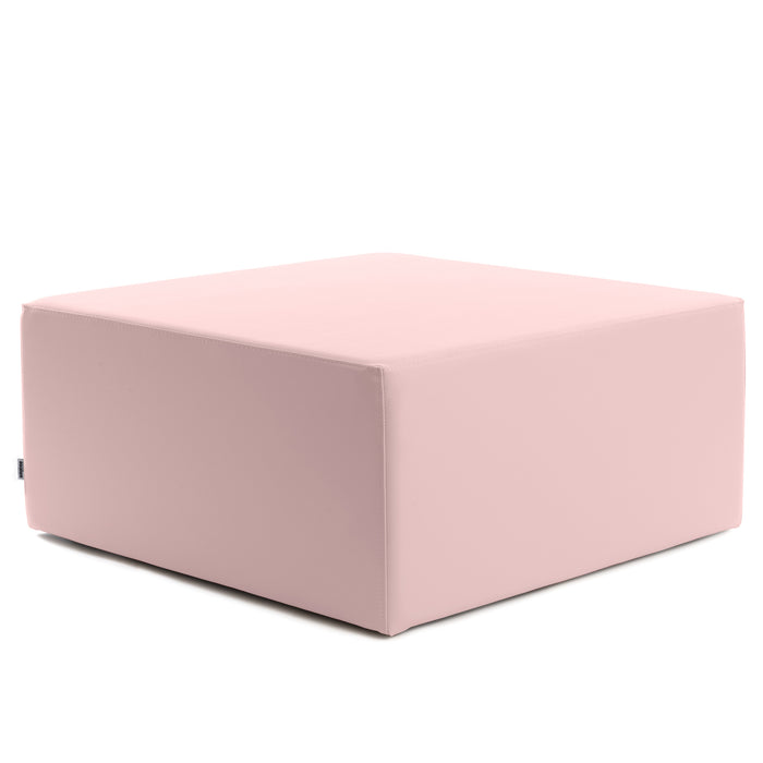 Avalon Rigid Cube Pouf Coffee Table in Faux Leather Mamba Trendy Class 1-IM Fireproof for Indoor and Outdoor Use. Dimensions: Width 90cm X Depth 90cm X Height 40cm 