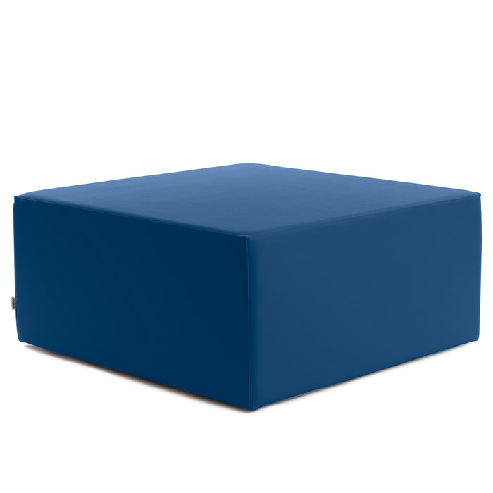 Avalon Rigid Cube Pouf Coffee Table in Faux Leather Mamba Trendy Class 1-IM Fireproof for Indoor and Outdoor Use. Dimensions: Width 90cm X Depth 90cm X Height 40cm 