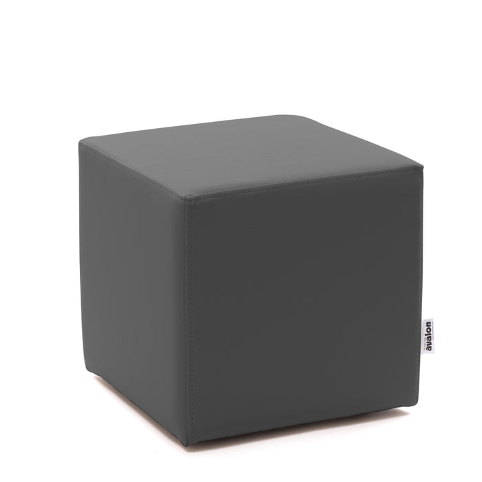 Avalon Rigid Cube Pouf Faux Leather Mamba Trendy Class 1-IM Fire Retardant for Indoor and Outdoor Use. Dimensions: Width 45 cm X Depth 45 cm X Height 43 cm