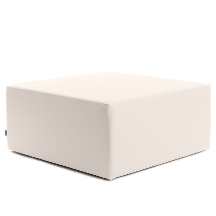 Avalon Rigid Cube Pouf Coffee Table in Faux Leather Mamba Trendy Class 1-IM Fireproof for Indoor and Outdoor Use. Dimensions: Width 90cm X Depth 90cm X Height 40cm 