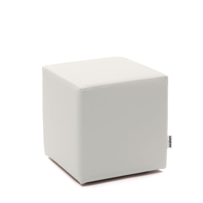 Avalon Rigid Cube Pouf Faux Leather Mamba Trendy Class 1-IM Fire Retardant for Indoor and Outdoor Use. Dimensions: Width 35 cm X Depth 35 cm X Height 35 cm 