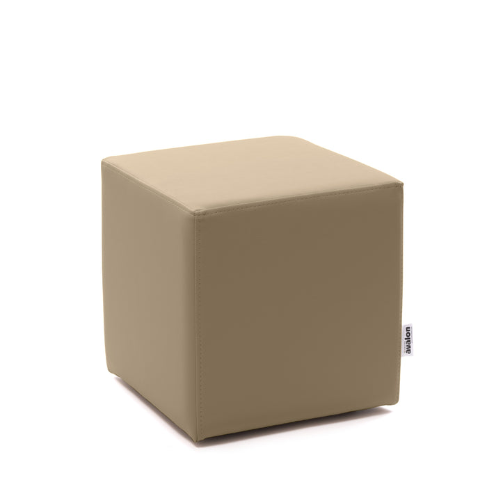 Avalon Rigid Cube Pouf Faux Leather Mamba Trendy Class 1-IM Fire Retardant for Indoor and Outdoor Use. Dimensions: Width 35 cm X Depth 35 cm X Height 35 cm 