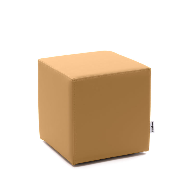 Avalon Rigid Cube Pouf Faux Leather Mamba Trendy Class 1-IM Fire Retardant for Indoor and Outdoor Use. Dimensions: Width 35 cm X Depth 35 cm X Height 35 cm 