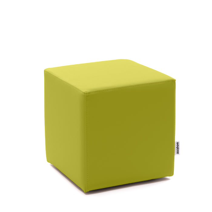 Avalon Rigid Cube Pouf Faux Leather Mamba Trendy Class 1-IM Fire Retardant for Indoor and Outdoor Use. Dimensions: Width 35 cm X Depth 35 cm X Height 35 cm 