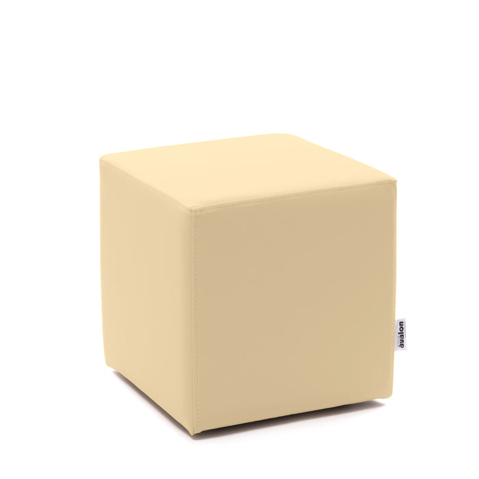 Avalon Rigid Cube Pouf Faux Leather Mamba Trendy Class 1-IM Fire Retardant for Indoor and Outdoor Use. Dimensions: Width 35 cm X Depth 35 cm X Height 35 cm 