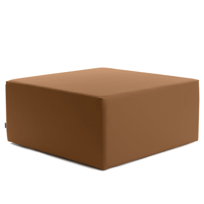 Avalon Rigid Cube Pouf Coffee Table in Faux Leather Mamba Trendy Class 1-IM Fireproof for Indoor and Outdoor Use. Dimensions: Width 90cm X Depth 90cm X Height 40cm 