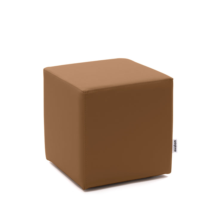 Avalon Rigid Cube Pouf Faux Leather Mamba Trendy Class 1-IM Fire Retardant for Indoor and Outdoor Use. Dimensions: Width 35 cm X Depth 35 cm X Height 35 cm 