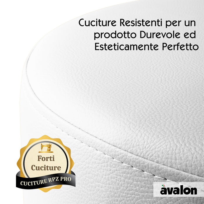 Avalon Rigid Cylinder Pouf Faux Leather Jazz for Indoor and Outdoor Dim: Ø40 cm X H43 cm