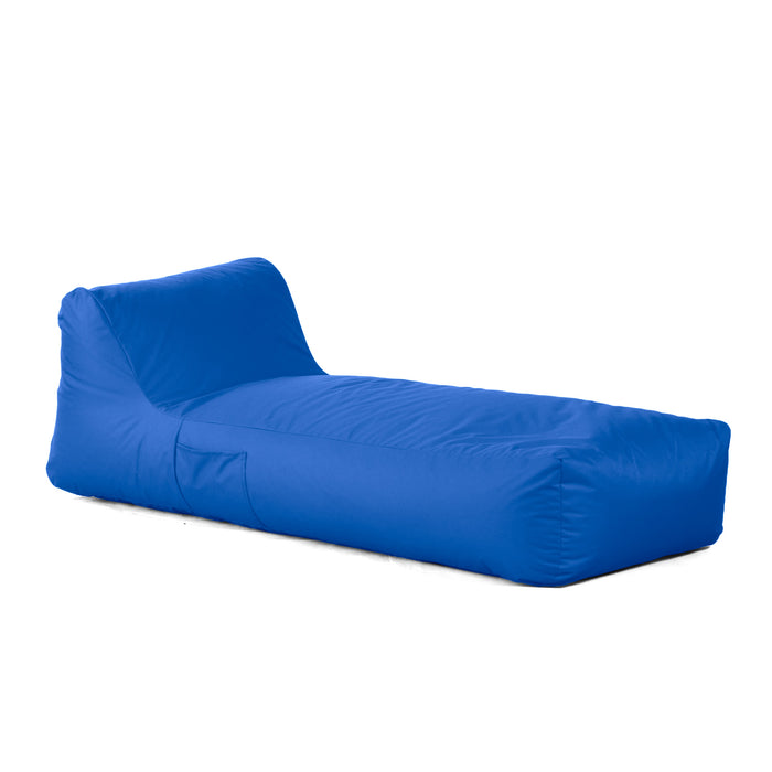 Pouf Lettino Gaia in tessuto Samba con sacca interna, antistrappo, impermeabile per esterno - dim 190x80 cm