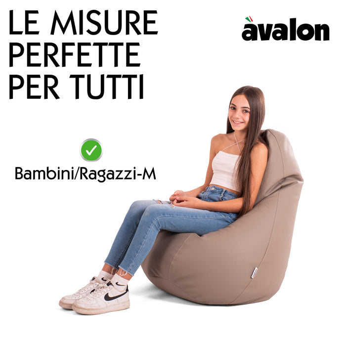 Puf Sillón Saco para niño BAG M Polipiel Jazz dim. 68x107cm