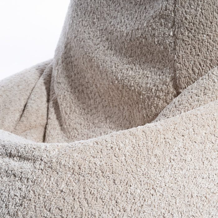 Pouf Poltrona Sacco Grande BAG L Avalon in tessuto Bouclè per interno dim. 80 x 125 cm