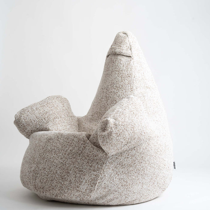 Pouf Poltrona Sacco Grande Ploof Avalon in tessuto Grisaglia per interno dim. Ø85 x H90 cm