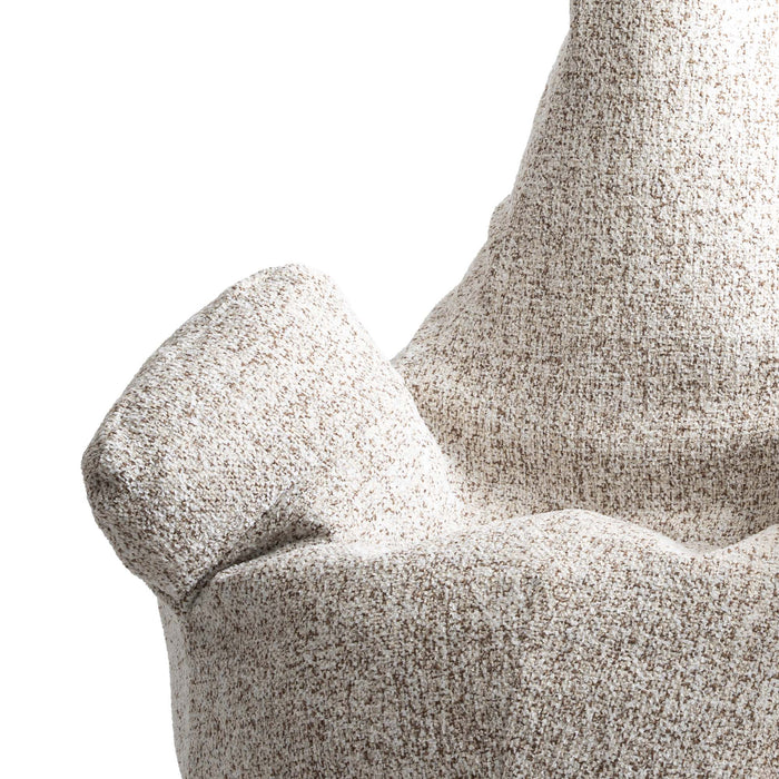 Pouf Poltrona Sacco Grande Ploof Avalon in tessuto Grisaglia per interno dim. Ø85 x H90 cm