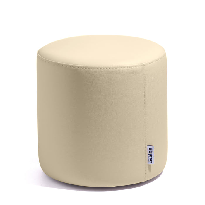 Avalon Rigid Cylinder Pouf Table in Mamba Trendy Faux Leather, Class 1-IM, Fire Retardant, for Indoor and Outdoor Use. Dimensions: Ø45 cm X H40 cm