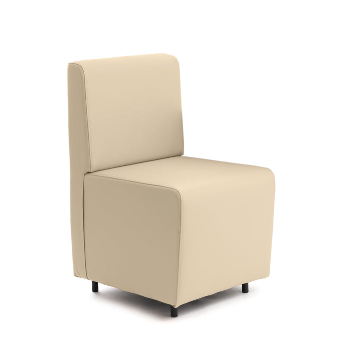 Sofá de 1 plaza para restaurante Essence en piel sintética Mamba Dim 50x62xH88