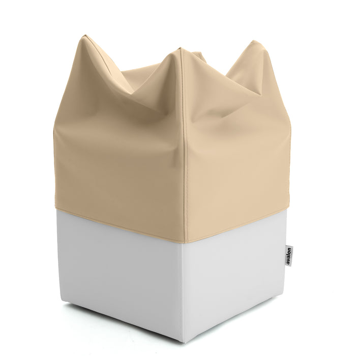 Pouf Cubo Rigido Sfoderabile 40x40 cm in Ecopelle Antimacchia o Velluto Avalon – Design Moderno Made in Italy