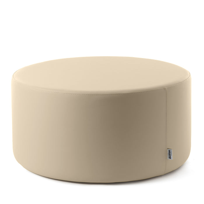 Avalon Tavolino Pouf cilindro rigido Similpelle Mamba Trendy Classe 1-IM Ignifugo per Interno ed Esterno. Dim: Ø90 cm X H40 cm