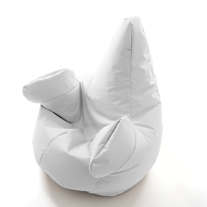 Pouf poltrona sacco con braccioli Ploof, Avalon in tessuto poliestere Jive per interno Imbottito. Dim: Ø85 x H90 cm
