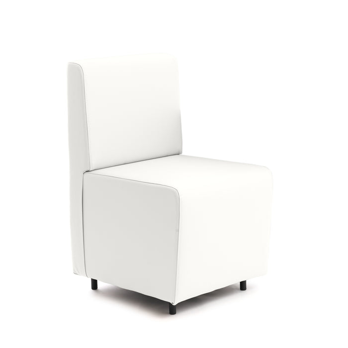 Sofá de 1 plaza para restaurante Essence en piel sintética Mamba Dim 50x62xH88