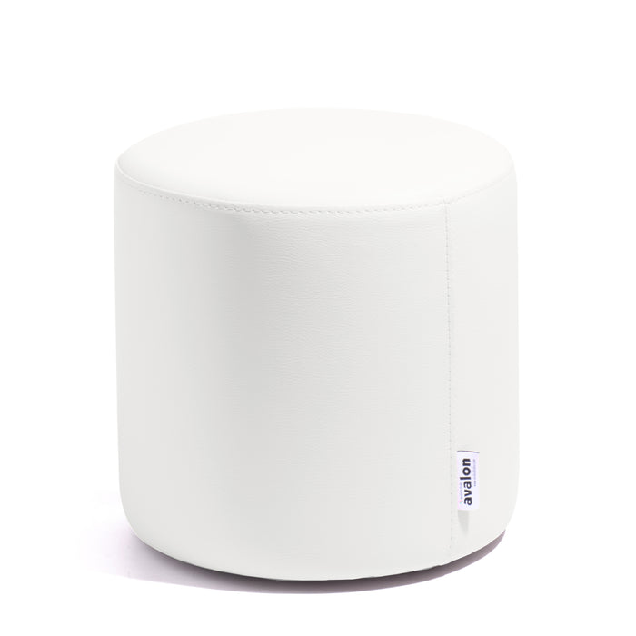 Avalon Rigid Cylinder Pouf Table in Mamba Trendy Faux Leather, Class 1-IM, Fire Retardant, for Indoor and Outdoor Use. Dimensions: Ø45 cm X H40 cm