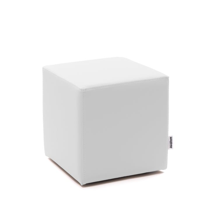 Avalon Pouf Rigid Cube Faux Leather Mamba Trendy Larg. 35 cm, Depth 35 cm, Height 35 cm