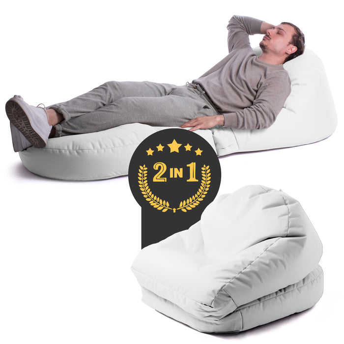 Avalon Pouf Poltrona/Letto Double Jive in tessuto Imbottito Made in Italy dim:  95X75 cm