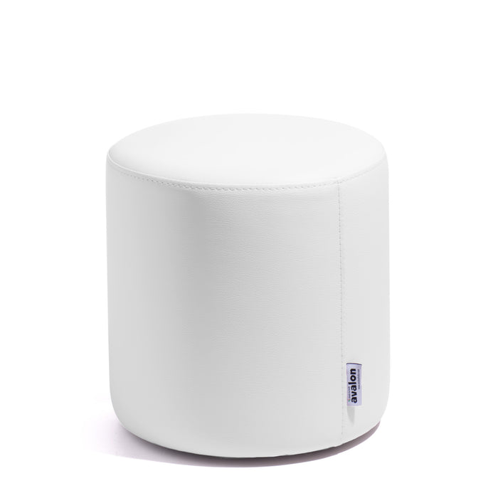 Outlet - Avalon Rigid Cylinder Pouf Faux Leather Mamba Trendy Diam. 35 cm, Height 35 cm