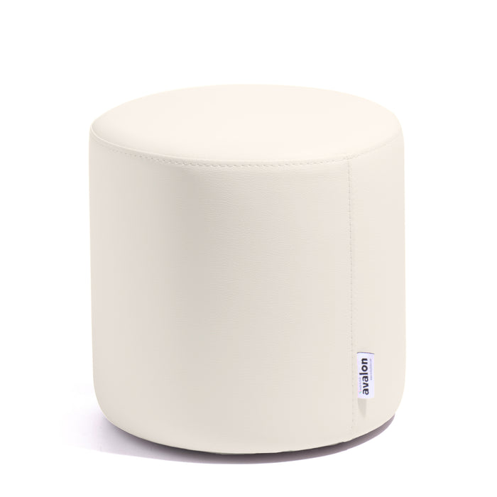 Avalon Rigid Cylinder Pouf Table in Mamba Trendy Faux Leather, Class 1-IM, Fire Retardant, for Indoor and Outdoor Use. Dimensions: Ø45 cm X H40 cm