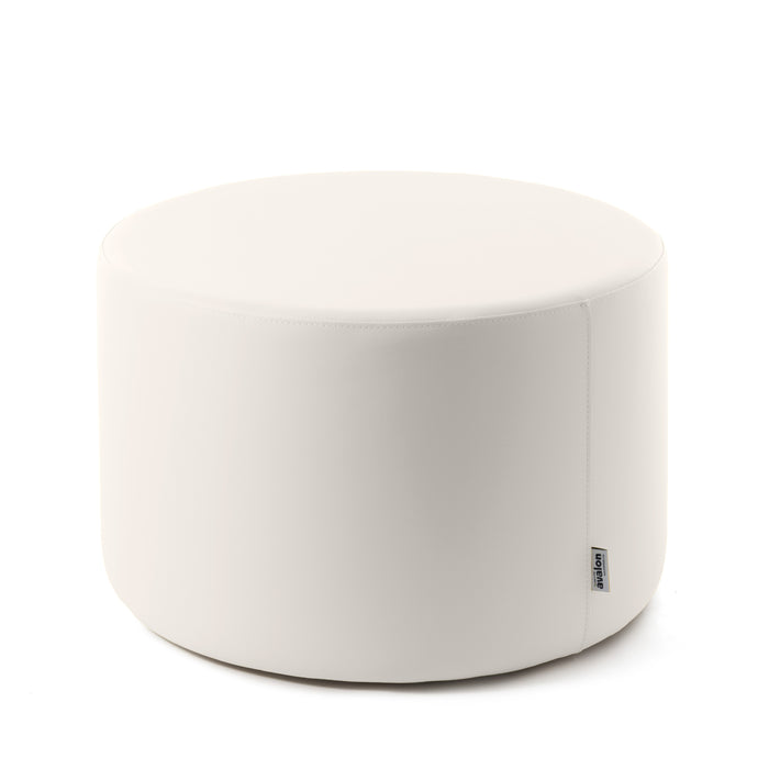 Avalon Rigid Cylinder Pouf Table in Mamba Trendy Faux Leather, Class 1-IM, Fire Retardant, for Indoor and Outdoor Use. Dimensions: Ø70 cm X H40 cm 