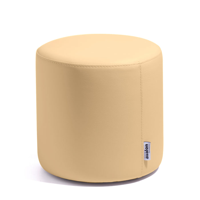 Avalon Rigid Cylinder Pouf Table in Mamba Trendy Faux Leather, Class 1-IM, Fire Retardant, for Indoor and Outdoor Use. Dimensions: Ø45 cm X H40 cm