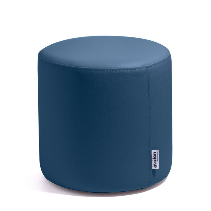 Avalon Rigid Cylinder Pouf Table in Mamba Trendy Faux Leather, Class 1-IM, Fire Retardant, for Indoor and Outdoor Use. Dimensions: Ø45 cm X H40 cm