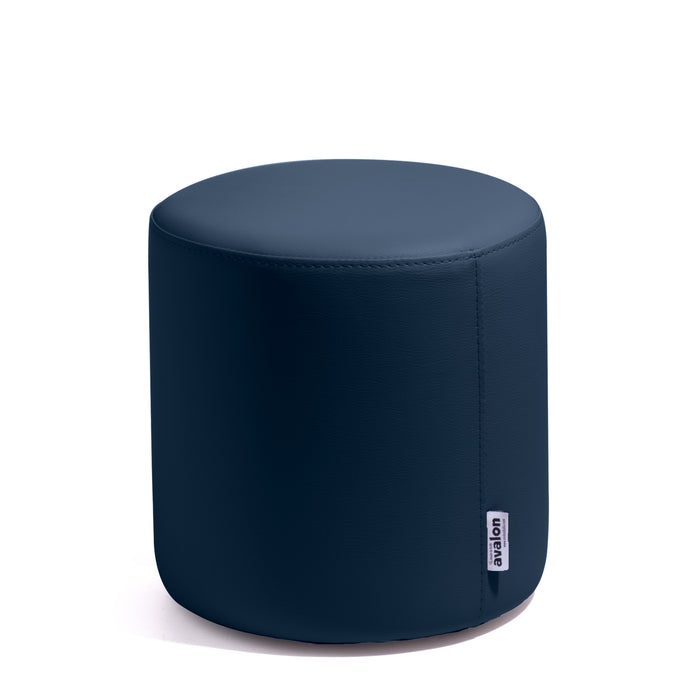 Outlet - Avalon Rigid Cylinder Pouf Faux Leather Mamba Trendy Diam. 35 cm, Height 35 cm