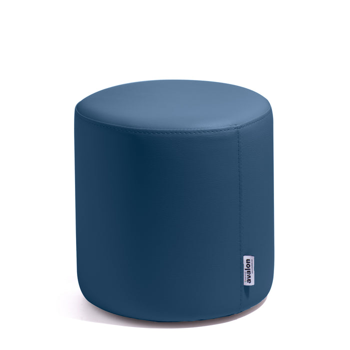 Avalon Rigid Cylinder Pouf Table in Mamba Trendy Faux Leather, Class 1-IM, Fire Retardant, for Indoor and Outdoor Use. Dimensions: Ø35 cm X H32 cm