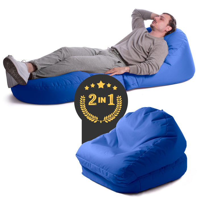 Avalon Pouf Poltrona/Letto Double Jive in tessuto Imbottito Made in Italy dim:  95X75 cm