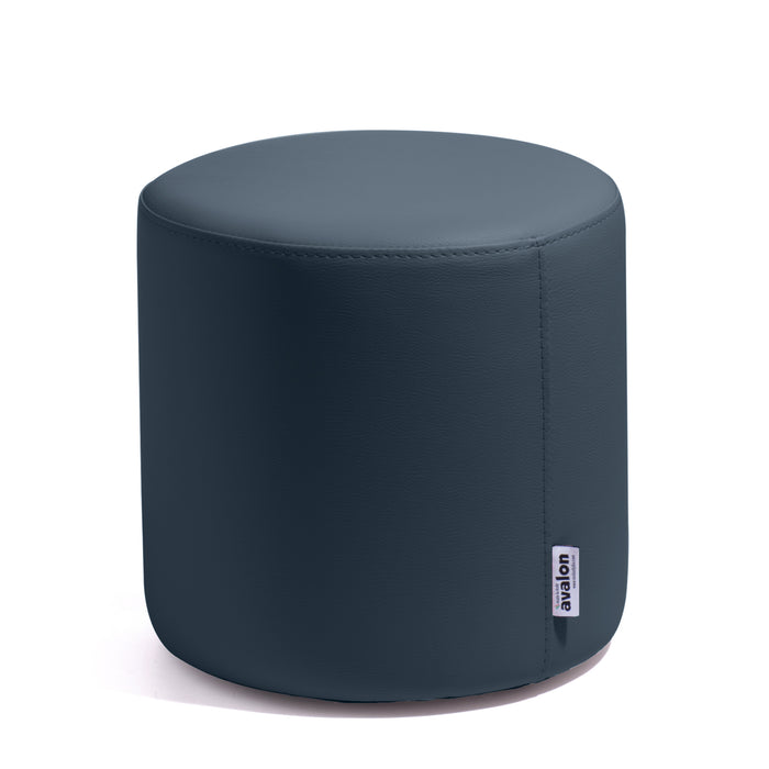 Avalon Rigid Cylinder Pouf Table in Mamba Trendy Faux Leather, Class 1-IM, Fire Retardant, for Indoor and Outdoor Use. Dimensions: Ø45 cm X H40 cm