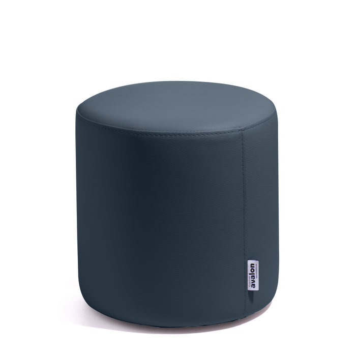 Avalon Rigid Cylinder Pouf Table in Mamba Trendy Faux Leather, Class 1-IM, Fire Retardant, for Indoor and Outdoor Use. Dimensions: Ø35 cm X H32 cm