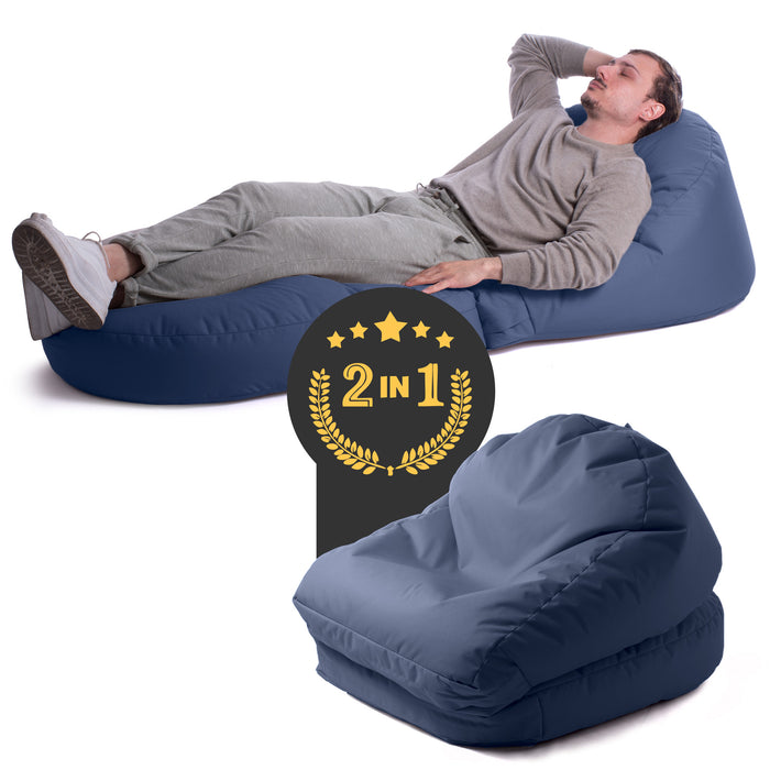 Avalon Pouf Poltrona/Letto Double Jive in tessuto Imbottito Made in Italy dim:  95X75 cm