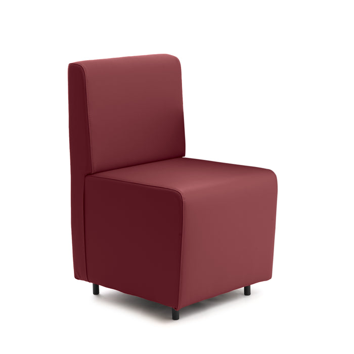Sofá de 1 plaza para restaurante Essence en piel sintética Mamba Dim 50x62xH88