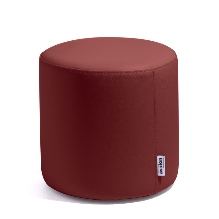Avalon Rigid Cylinder Pouf Table in Mamba Trendy Faux Leather, Class 1-IM, Fire Retardant, for Indoor and Outdoor Use. Dimensions: Ø45 cm X H40 cm