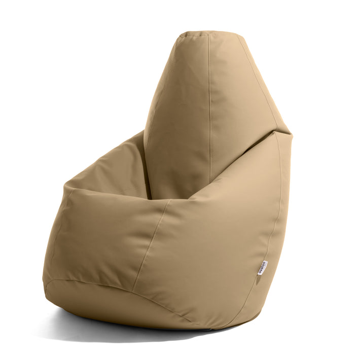 Outlet - Pouf Poltrona Sacco Gigante Bag L Similpelle Jazz Dim. 80 X 125 Cm - Colore Camel