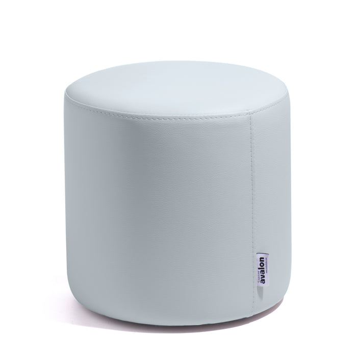 Avalon Rigid Cylinder Pouf Table in Mamba Trendy Faux Leather, Class 1-IM, Fire Retardant, for Indoor and Outdoor Use. Dimensions: Ø45 cm X H40 cm