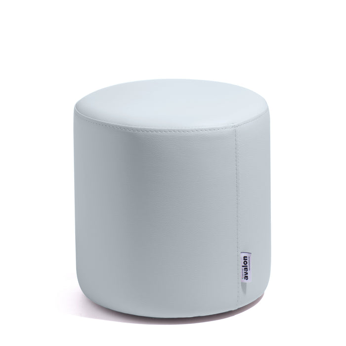 Avalon Rigid Cylinder Pouf Table in Mamba Trendy Faux Leather, Class 1-IM, Fire Retardant, for Indoor and Outdoor Use. Dimensions: Ø35 cm X H32 cm