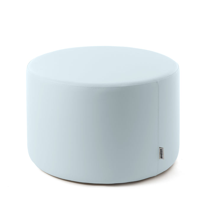 Avalon Rigid Cylinder Pouf Table in Mamba Trendy Faux Leather, Class 1-IM, Fire Retardant, for Indoor and Outdoor Use. Dimensions: Ø70 cm X H40 cm 