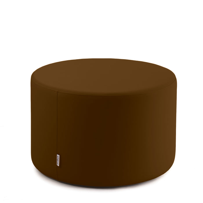 Avalon Mamba Trendy Rigid Cylinder Pouf Table in Faux Leather Diam. 70 Cm, Height 43 Cm