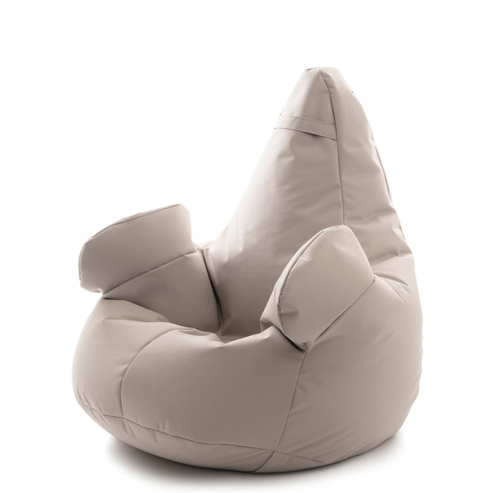 Pouf poltrona sacco Gigante XL con braccioli Ploof, sfoderabile con sacca interna, Avalon in tessuto poliestere Jive per interno Imbottito, Antistrappo, Impermeabile Dim: Ø95 x H105 cm