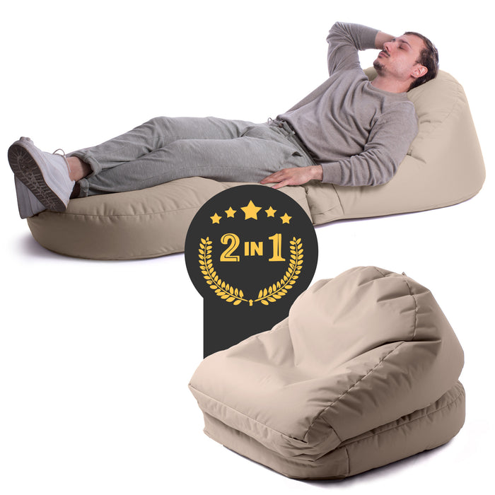 Avalon Pouf Poltrona/Letto Double Jive in tessuto Imbottito Made in Italy dim:  95X75 cm